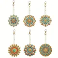 Porte-clés peinture diamant lot de 6 hiboux – Couleur YSQ031
