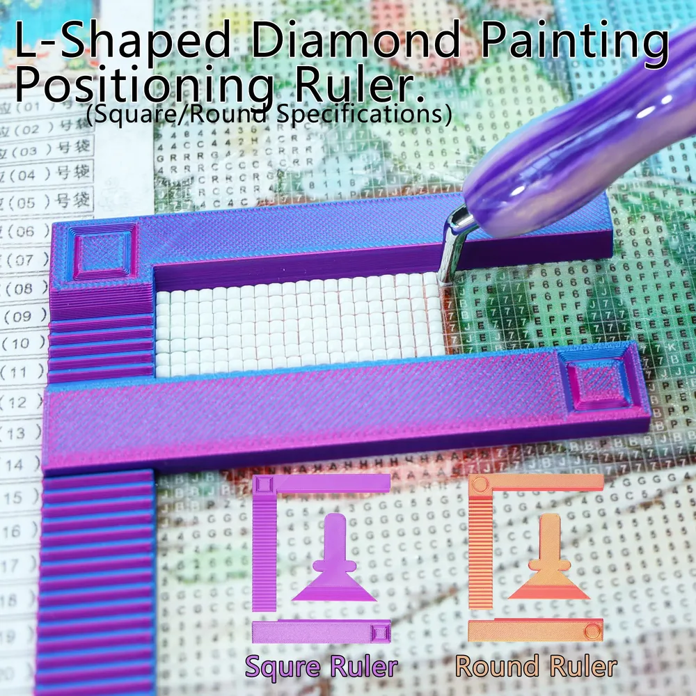 Set de 5 règles pour peinture diamant multicolores