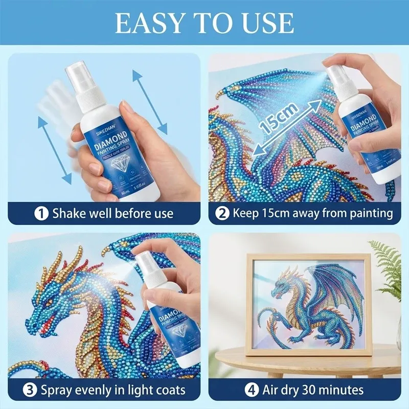 Spray colle 60 ml pour peinture diamant revêtement protecteur