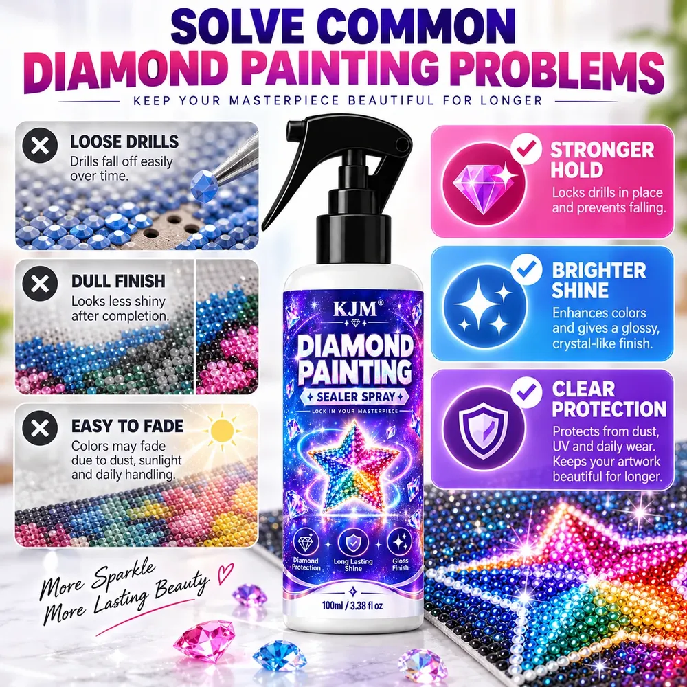 Spray fixant peinture diamant