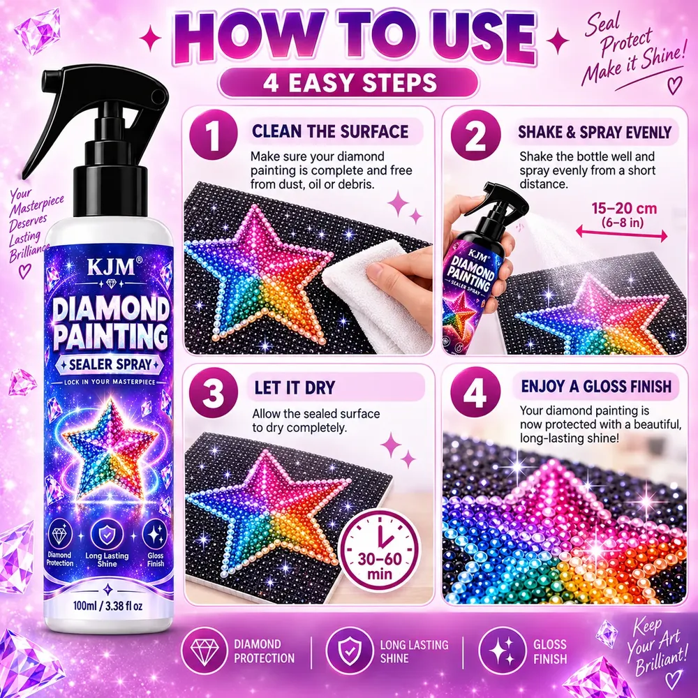 Spray fixant peinture diamant