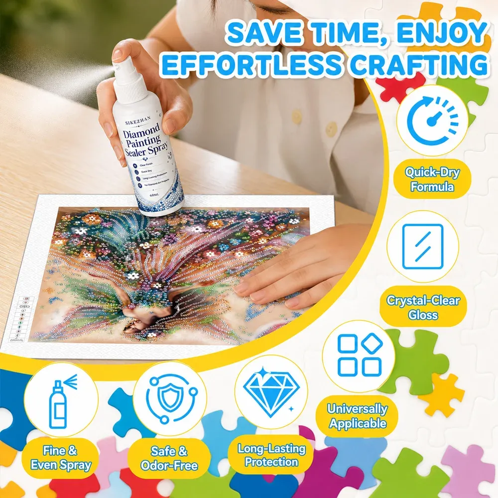 Spray fixateur pour peinture diamant 60ml à 300ml
