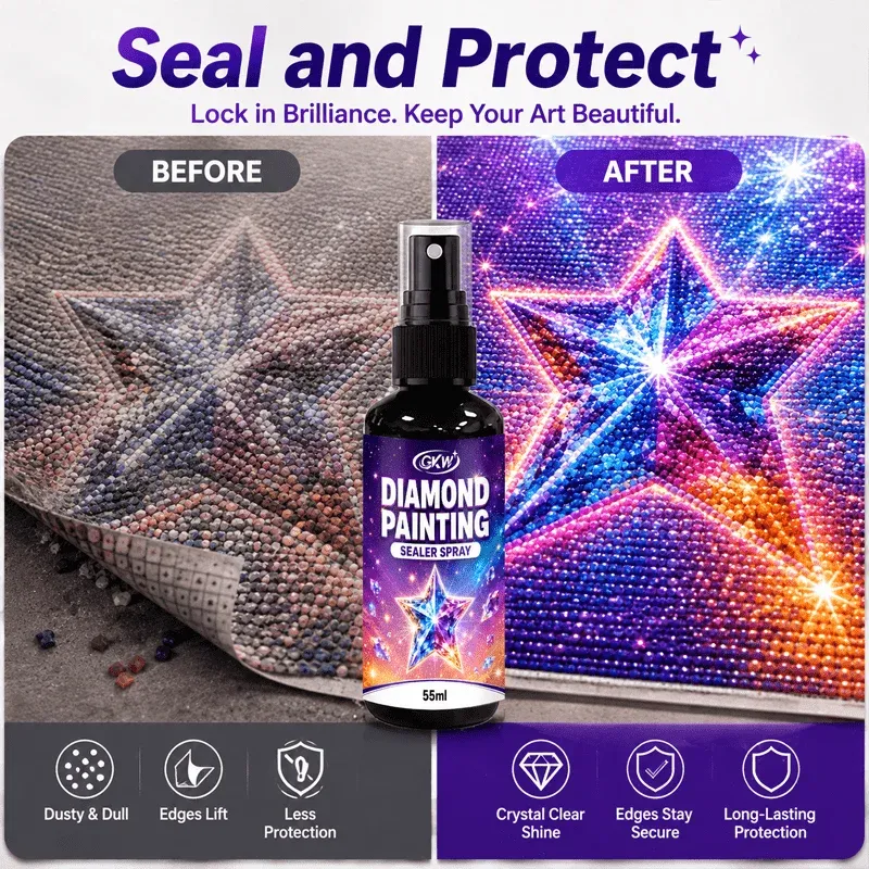 Spray fixation peinture diamant brillant anti-chute