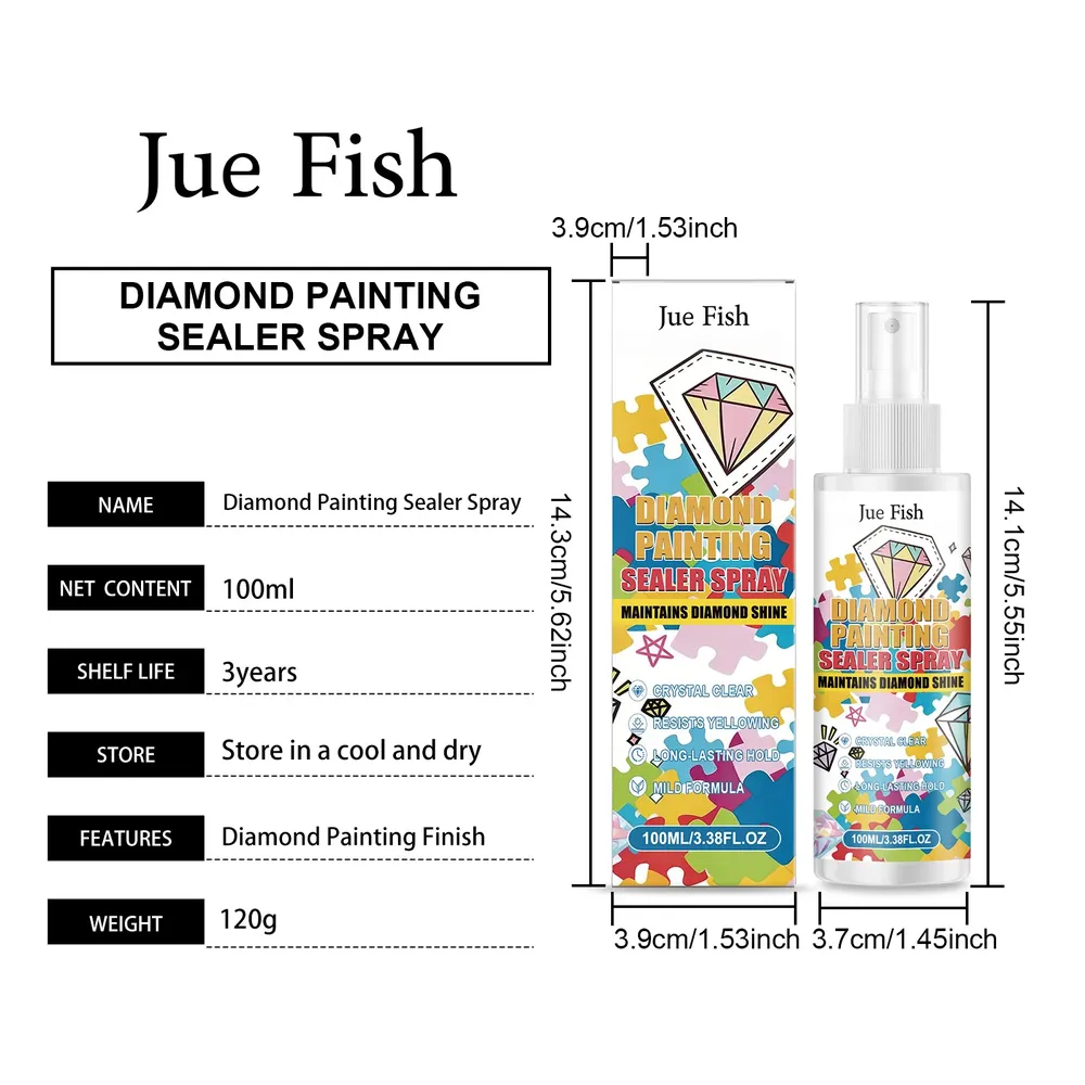 Spray protecteur brillant anti-jaunissement pour peinture diamant