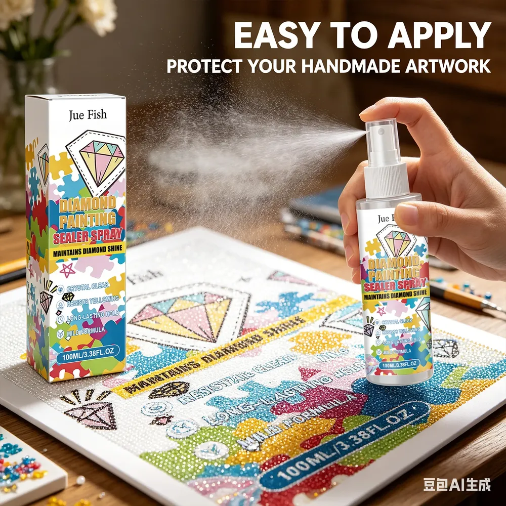 Spray protecteur brillant anti-jaunissement pour peinture diamant