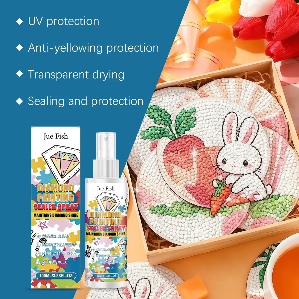 Spray protecteur brillant anti-jaunissement pour peinture diamant