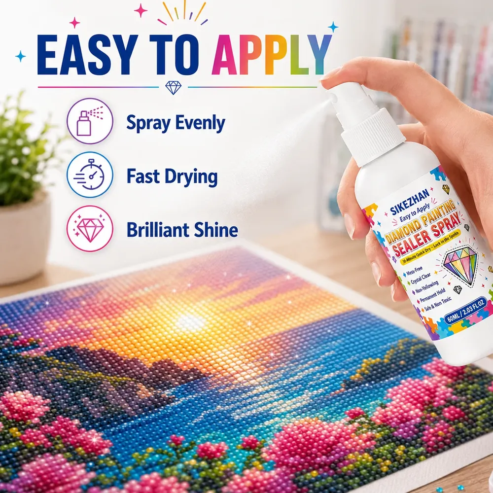 Spray scellant 60 ml pour peinture diamant fixation perles