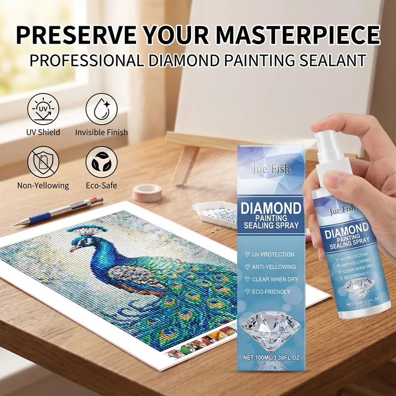 Spray scellant brillant anti-poussière pour peinture diamant