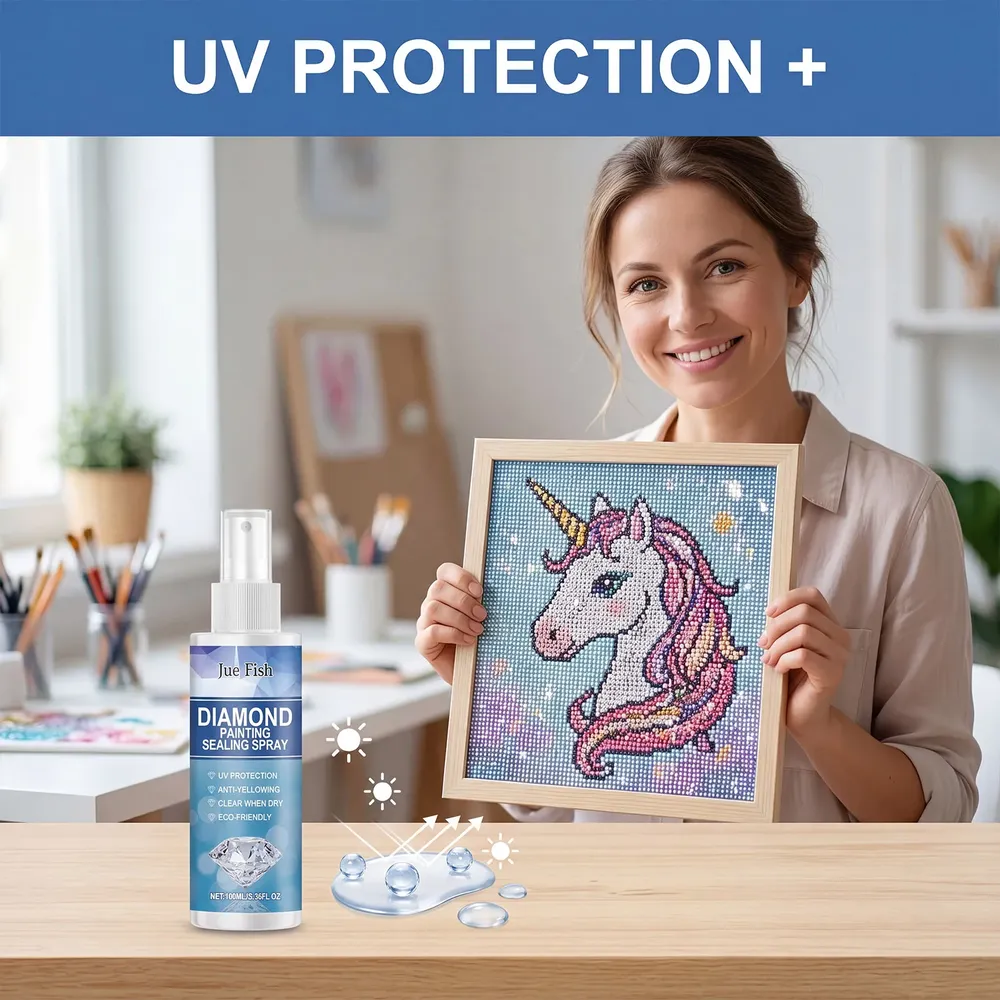 Spray scellant brillant anti-poussière pour peinture diamant
