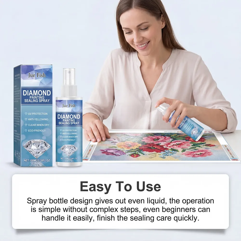 Spray scellant brillant anti-poussière pour peinture diamant