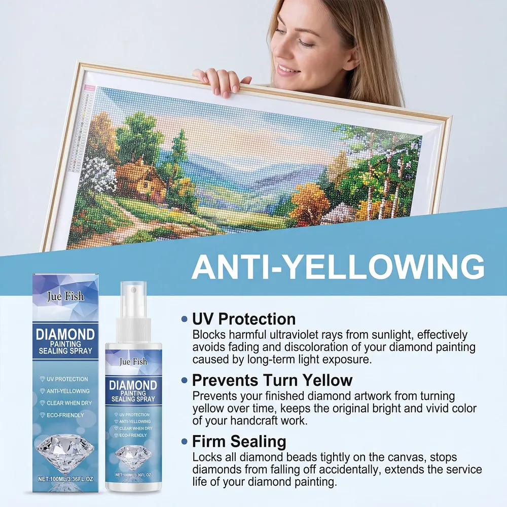 Spray scellant brillant anti-poussière pour peinture diamant