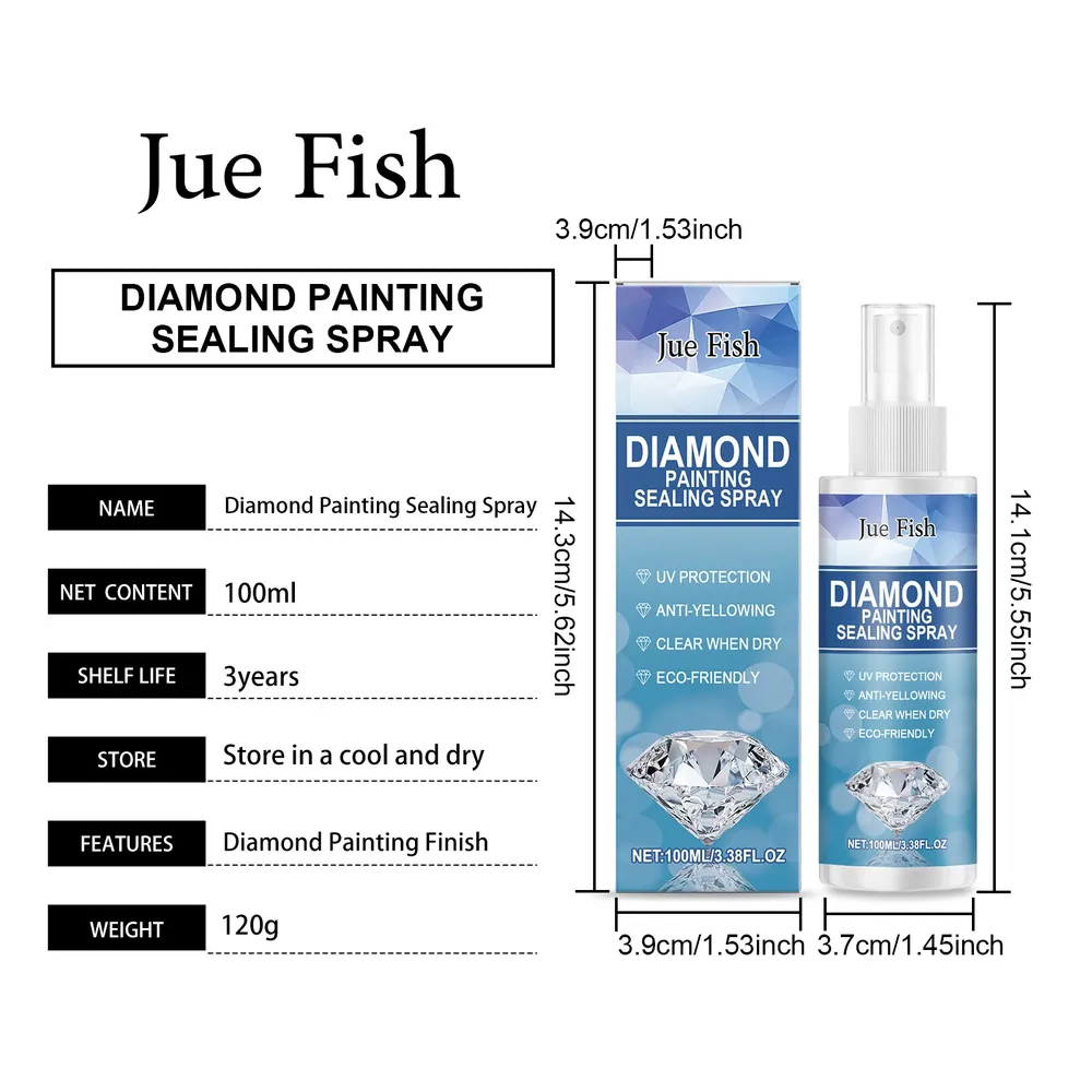 Spray scellant brillant anti-poussière pour peinture diamant