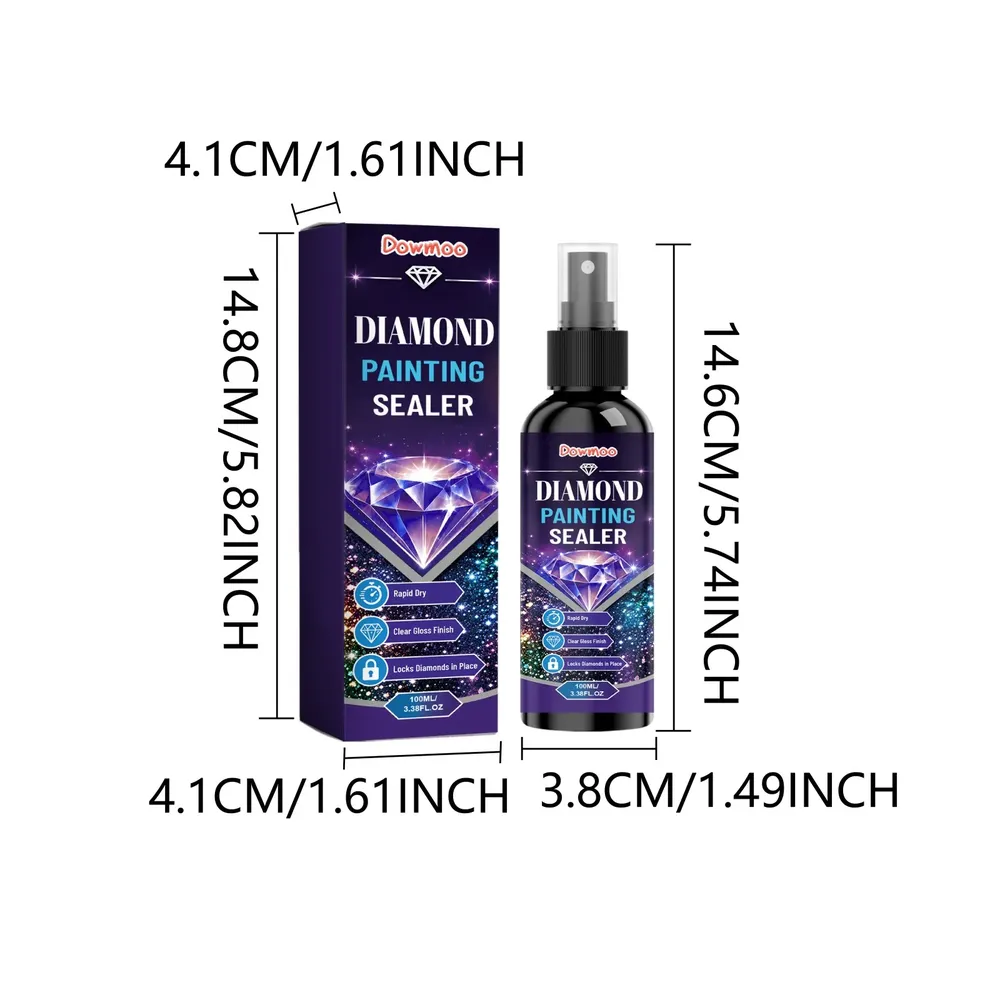 Spray scellant brillant pour peinture diamant 100 ml
