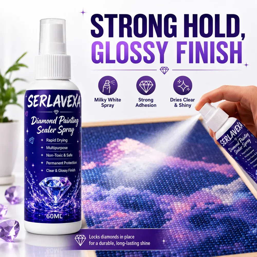 Spray scellant brillant pour peinture diamant 60 à 300 ml