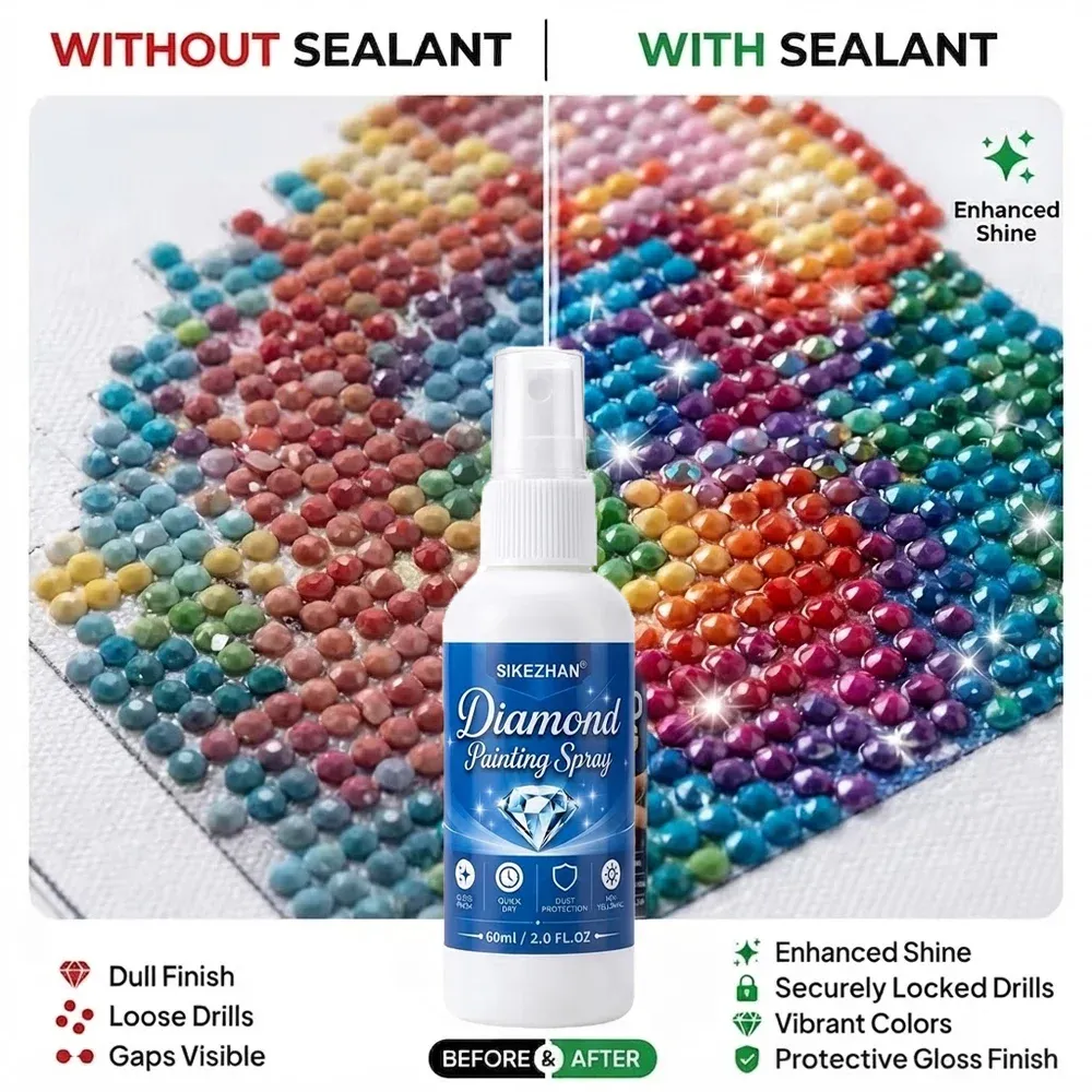 Spray scellant brillant pour peinture diamant 60 ml