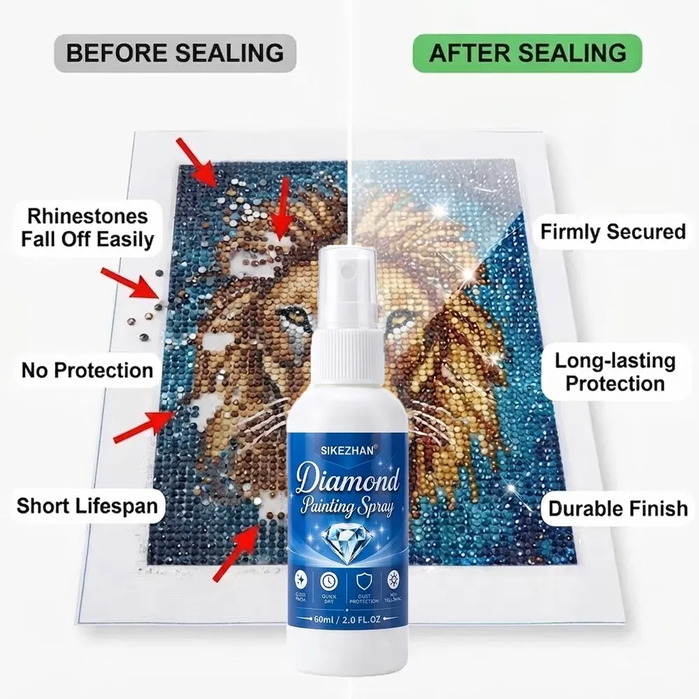 Spray scellant brillant pour peinture diamant 60 ml