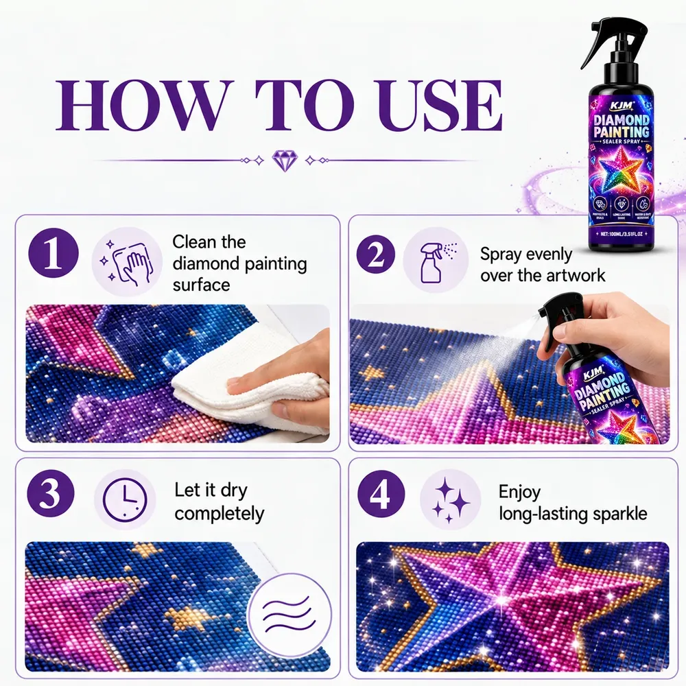 Spray scellant brillant pour peinture diamant