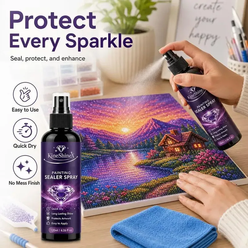 Spray scellant brillant pour peinture diamant séchage rapide
