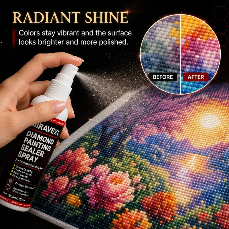 Spray scellant brillant pour peinture diamant séchage rapide