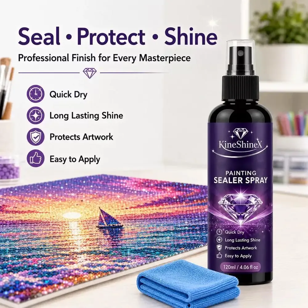Spray scellant brillant pour peinture diamant séchage rapide