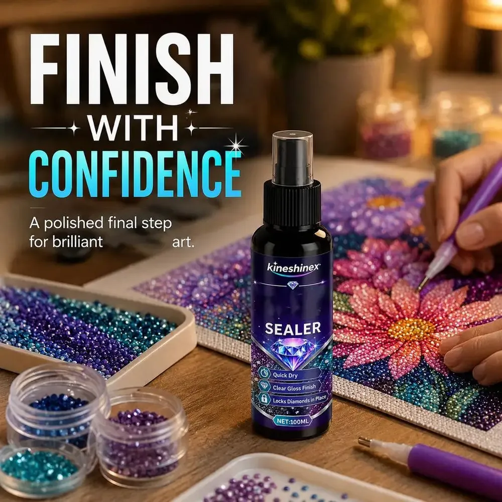 Spray scellant brillant pour peinture diamant séchage rapide