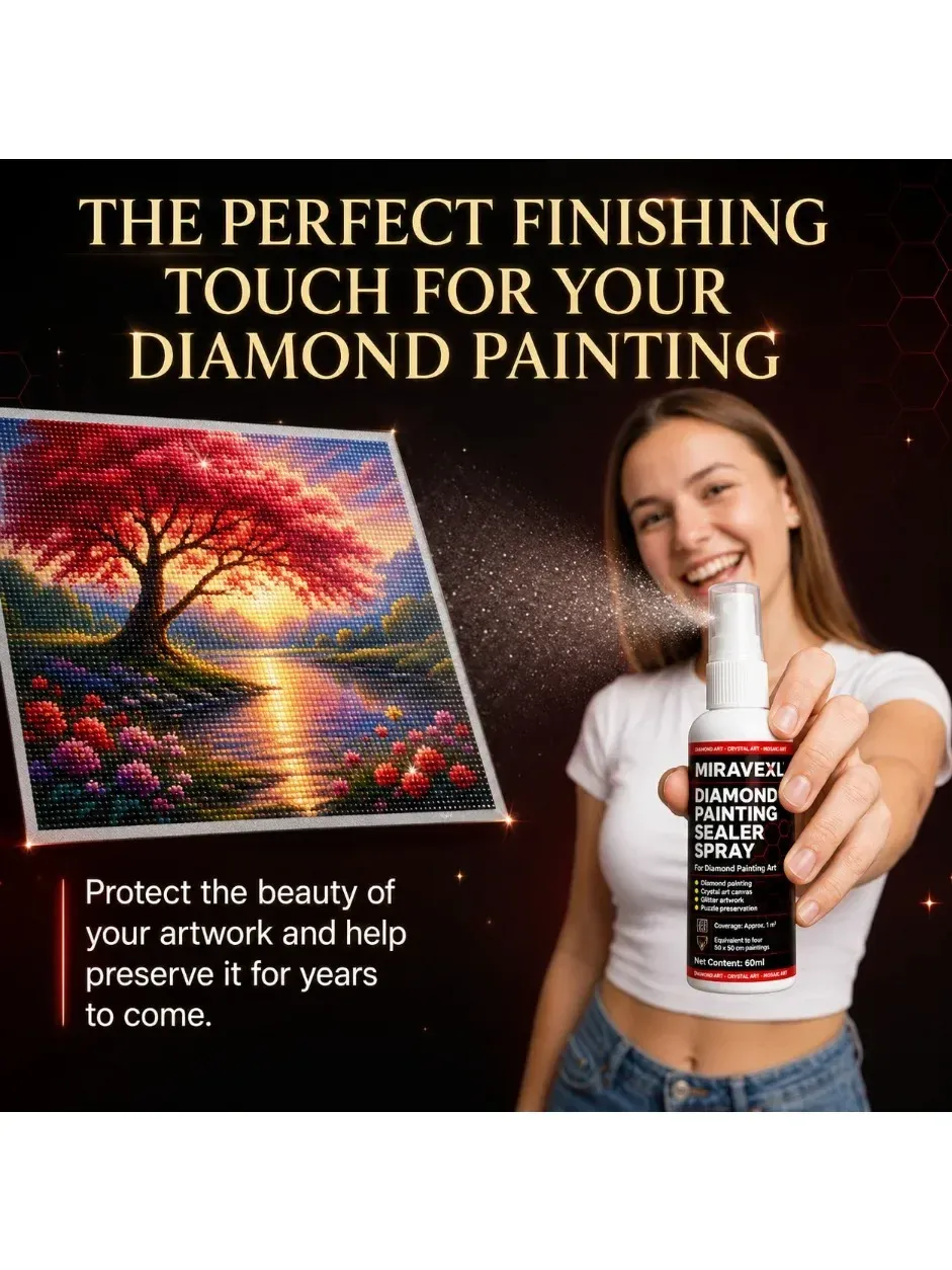 Spray scellant brillant pour peinture diamant séchage rapide