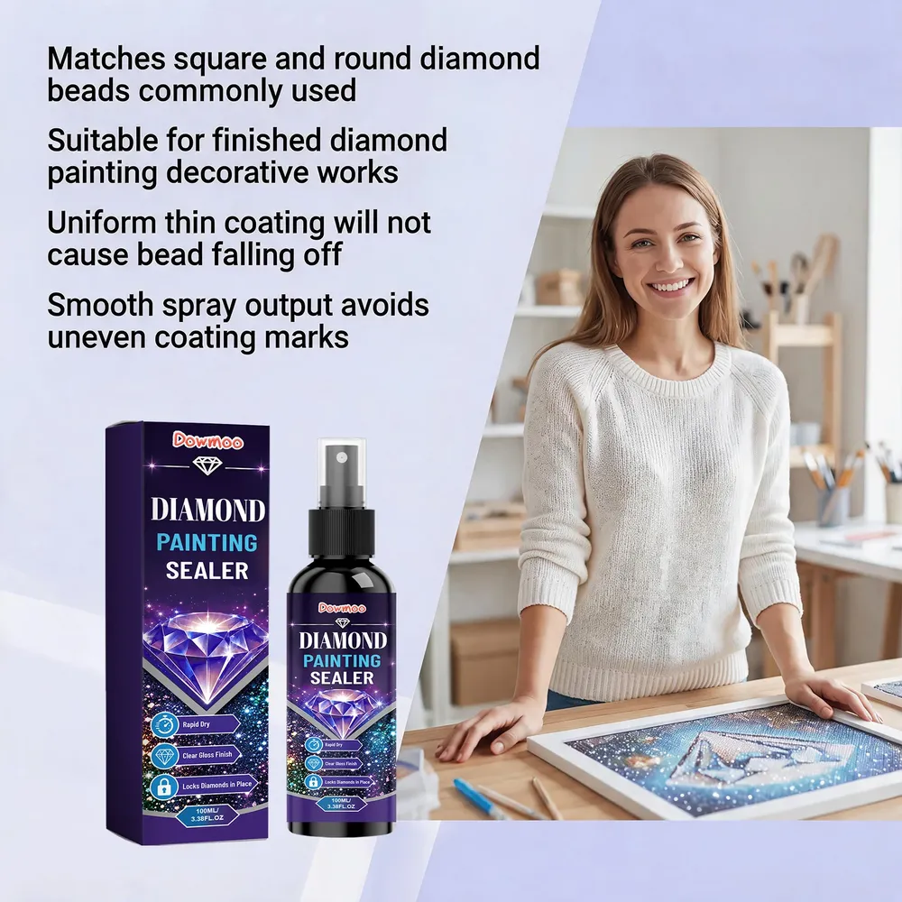 Spray scellant brillant pour peinture diamant séchage rapide