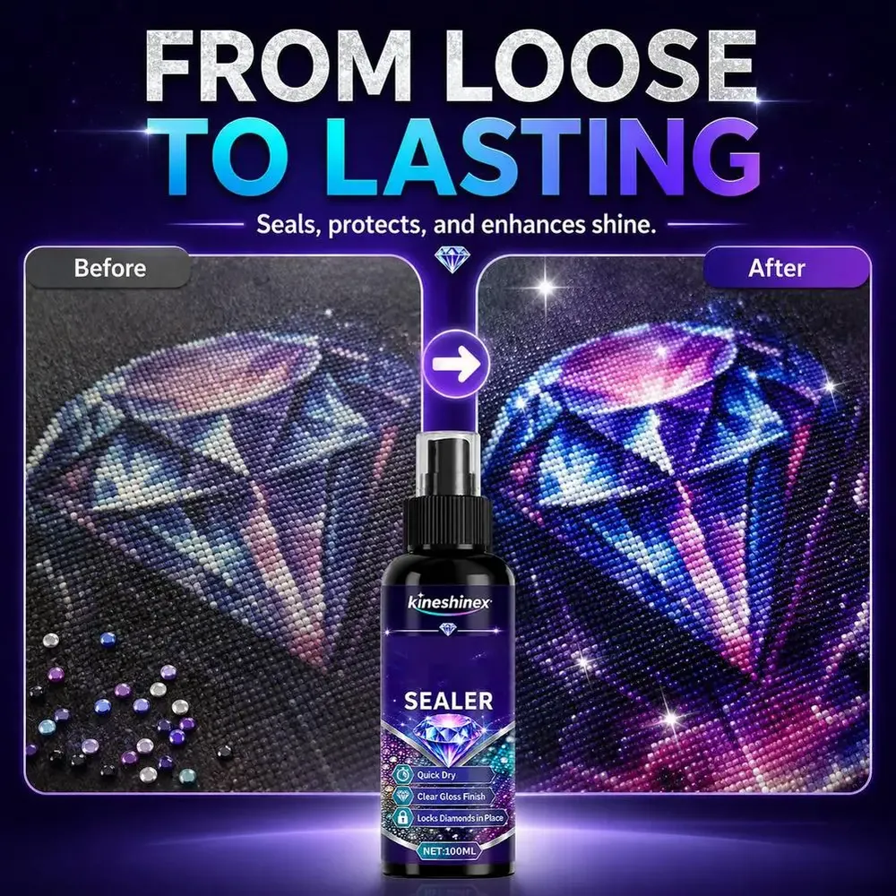 Spray scellant brillant pour peinture diamant séchage rapide