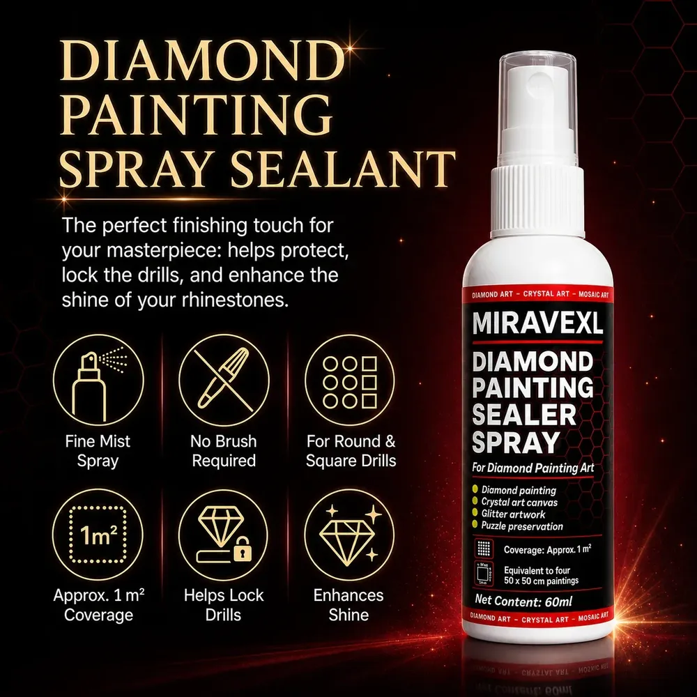 Spray scellant brillant pour peinture diamant séchage rapide