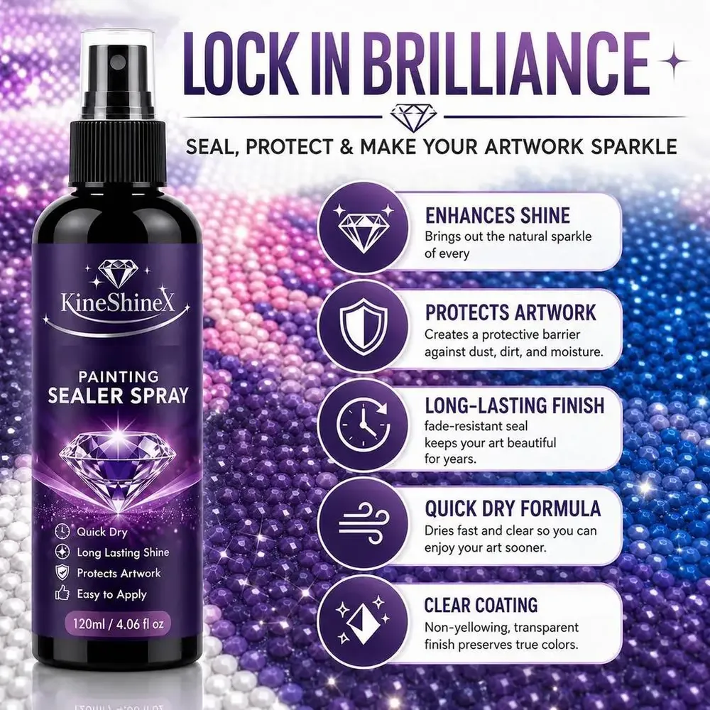 Spray scellant brillant pour peinture diamant séchage rapide