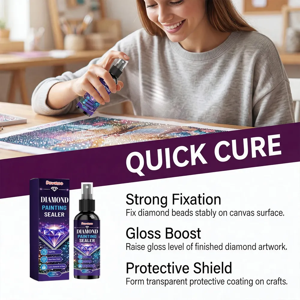 Spray scellant brillant pour peinture diamant séchage rapide