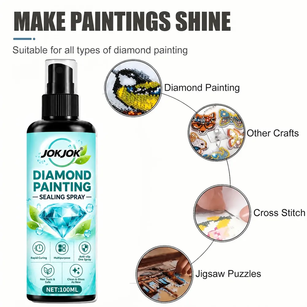 Spray scellant haute brillance pour peinture diamant