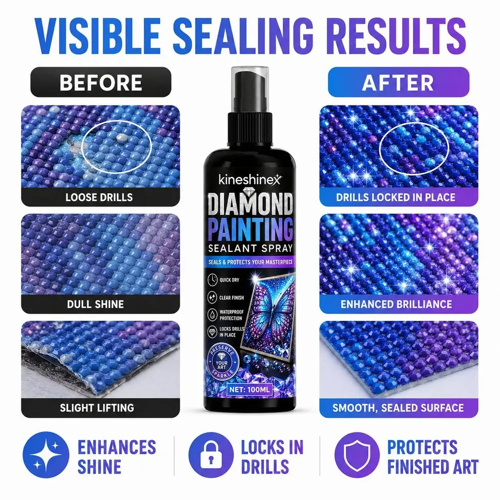 Spray scellant imperméable pour peinture diamant 100 ml