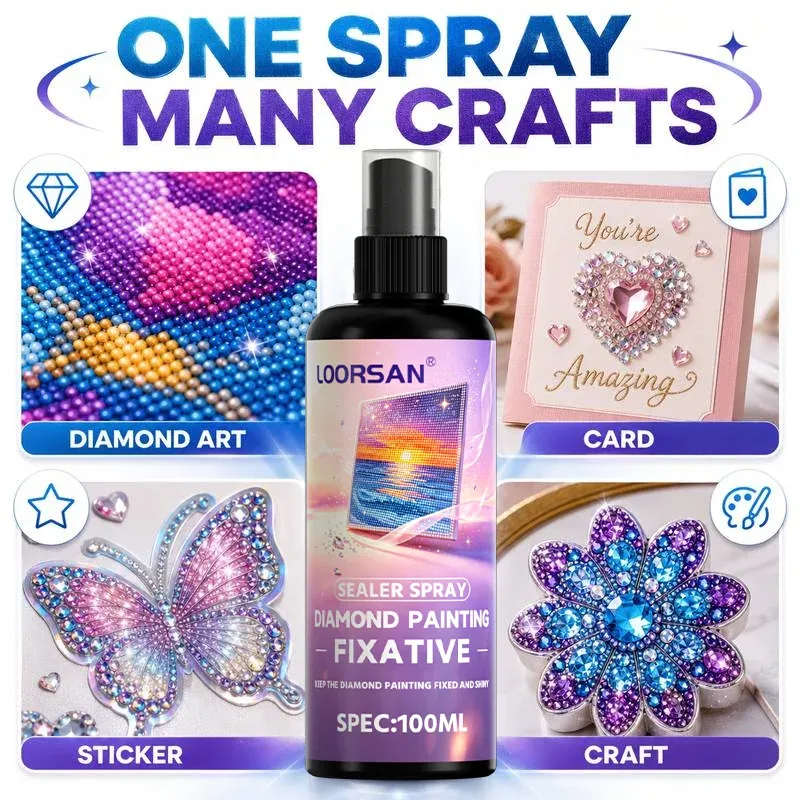 Spray scellant peinture diamant 100 ml finition brillante