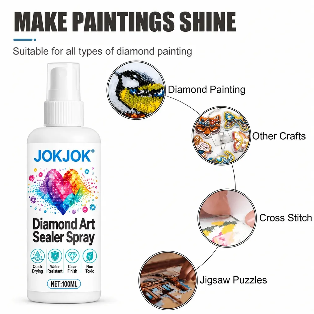 Spray scellant peinture diamant finition brillante permanente