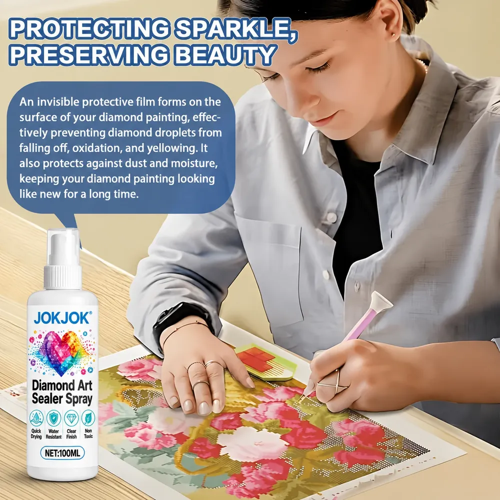Spray scellant peinture diamant finition brillante permanente