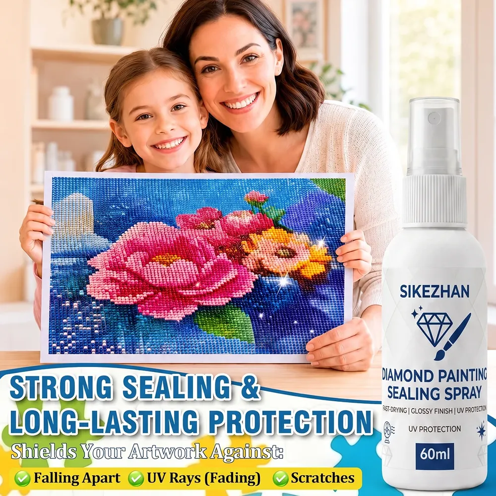 Spray scellant peinture diamant finition brillante séchage rapide
