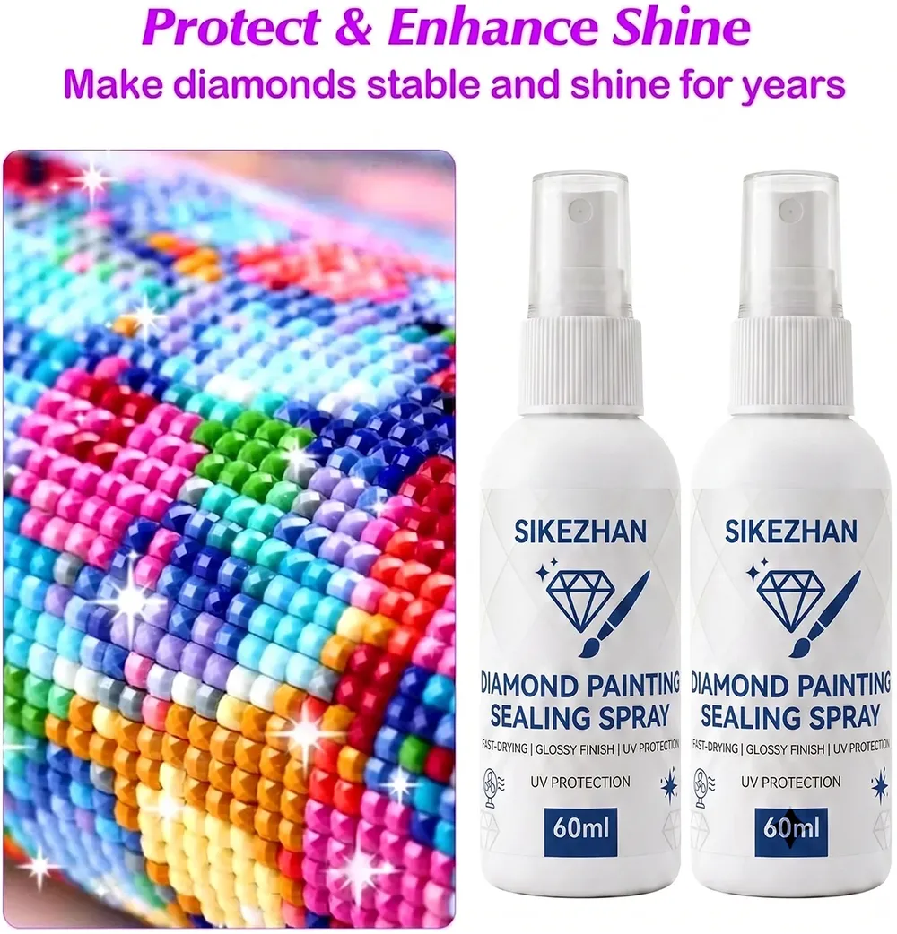 Spray scellant peinture diamant finition brillante séchage rapide