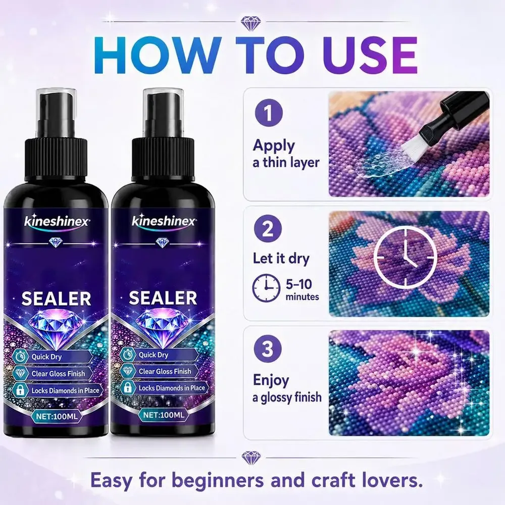 Spray scellant peinture diamant finition transparente séchage rapide