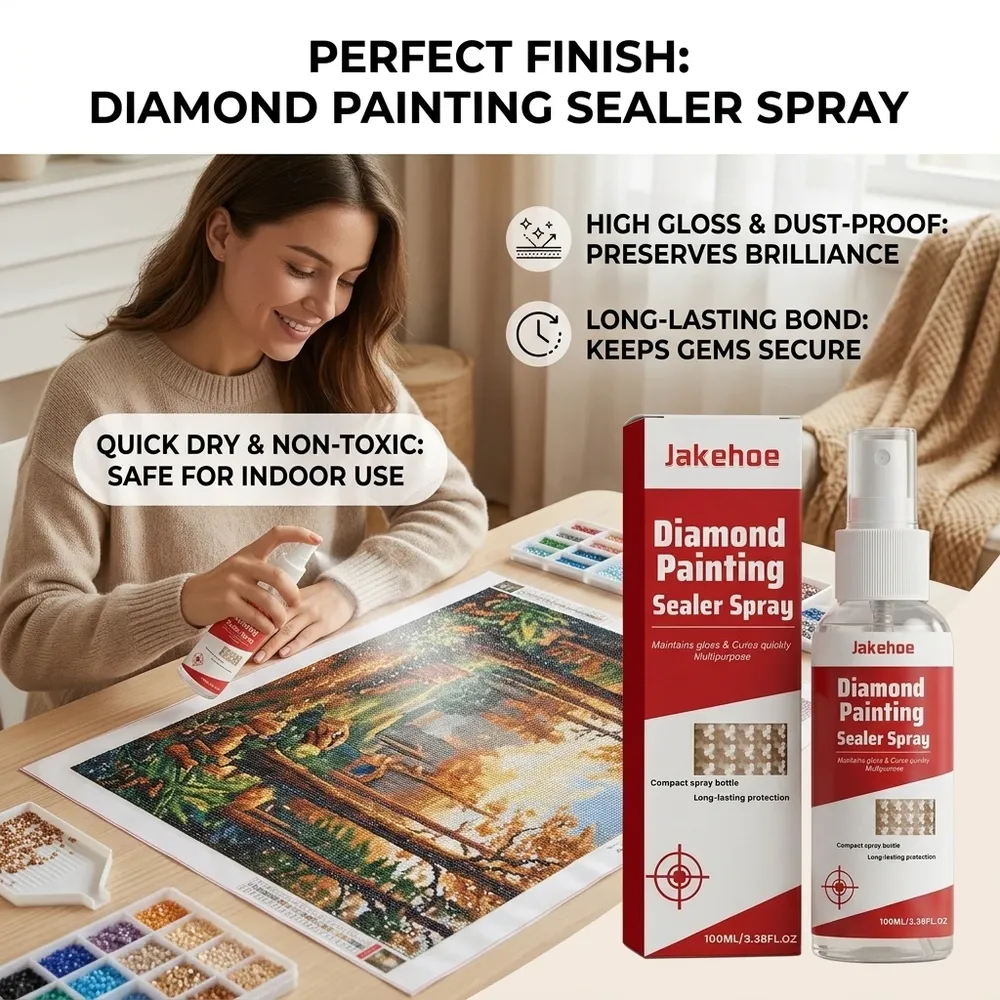 Spray scellant transparent pour peinture diamant préserve brillance