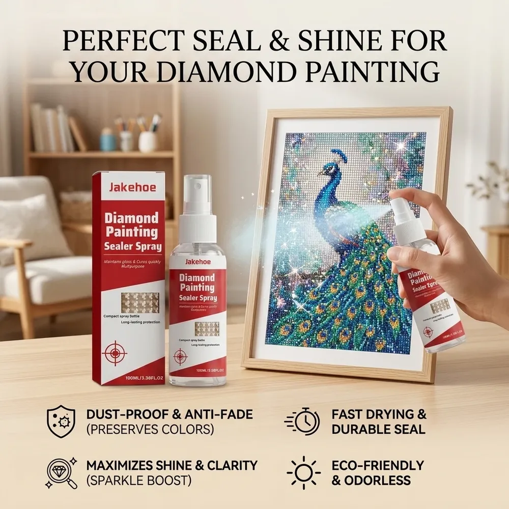 Spray scellant transparent pour peinture diamant préserve brillance