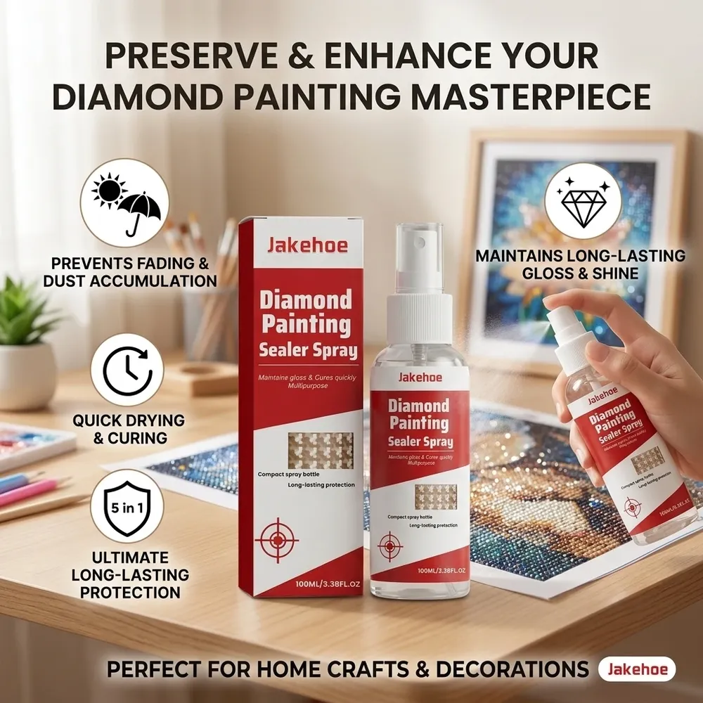 Spray scellant transparent pour peinture diamant préserve brillance