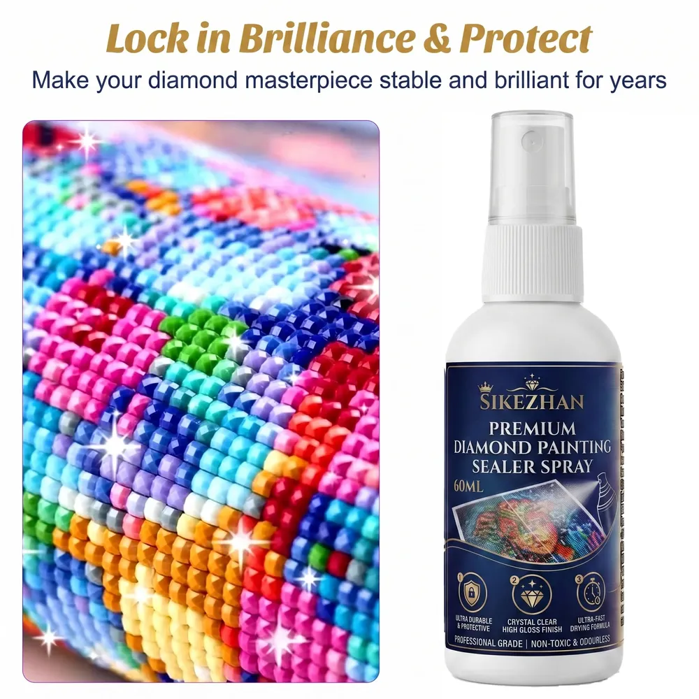 Spray scellement peinture diamant 1 à 6 pièces ultra brillante