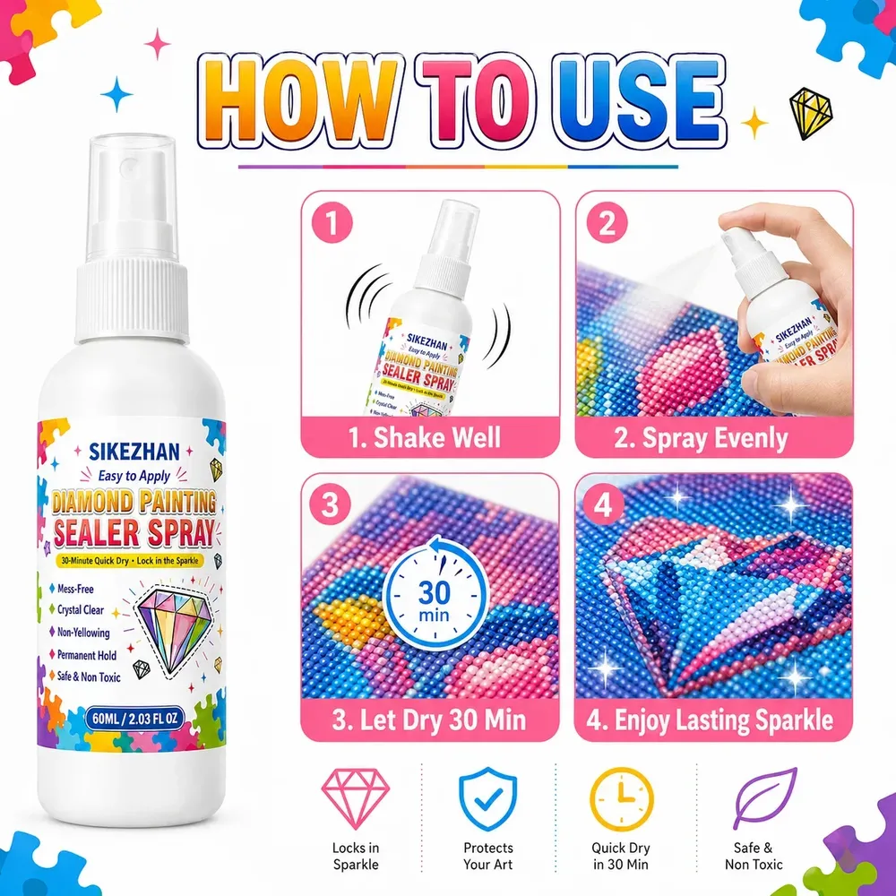 Spray scellement peinture diamant 60 ml finition transparente