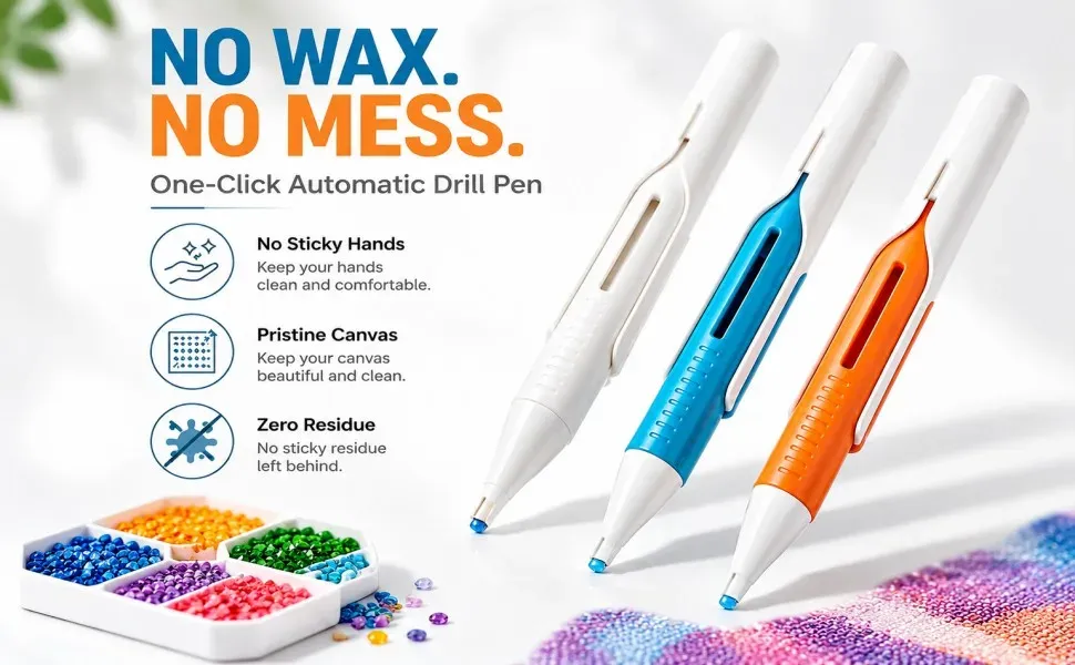 Stylo automatique diamant peinture