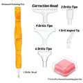 Stylo diamant peinture 13 pièces – Couleur Orangé