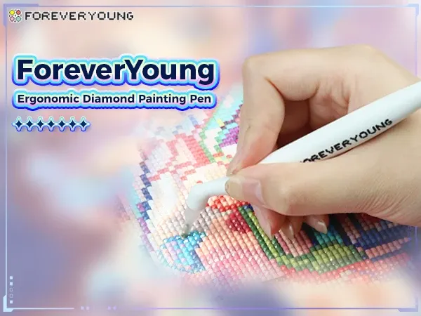 Stylo ergonomique peinture diamant 4 embouts