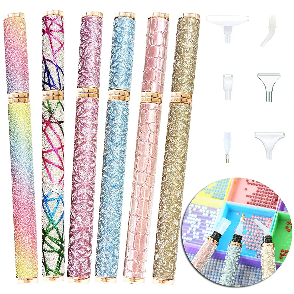 Stylo peinture diamant brillant 6 têtes