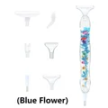Stylo peinture diamant résine 6 têtes fleur – Couleur Blue Flower