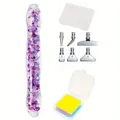 Stylo peinture diamant résine lumineuse 6 têtes – Couleur Purple B